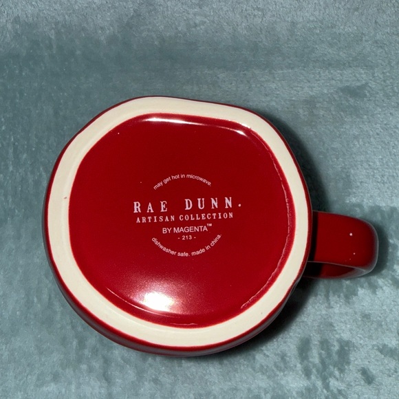 Rae Dunn Red Ceramic Mug with love you on mug - Picture 3 of 8